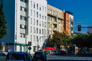 Seville İspanya 22 Eylül 2021 İspanya 'nın güneyinde, sembolik şehir ve Endülüs Bölgesi' nin başkenti Sevilla şehrinde yer alan bina.