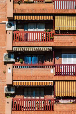 Seville İspanya 22 Eylül 2021 İspanya 'nın güneyinde, sembolik şehir ve Endülüs Bölgesi' nin başkenti Sevilla şehrinde yer alan bina.