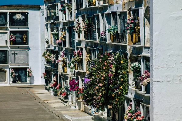 Siviglia Spagna Settembre 2021 Tombe Tipiche Cimitero Cristiano Del Comune — Foto Stock