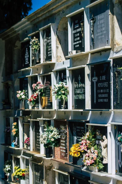 Sevilla Spanje September 2021 Typische Graven Een Christelijke Begraafplaats Van — Stockfoto