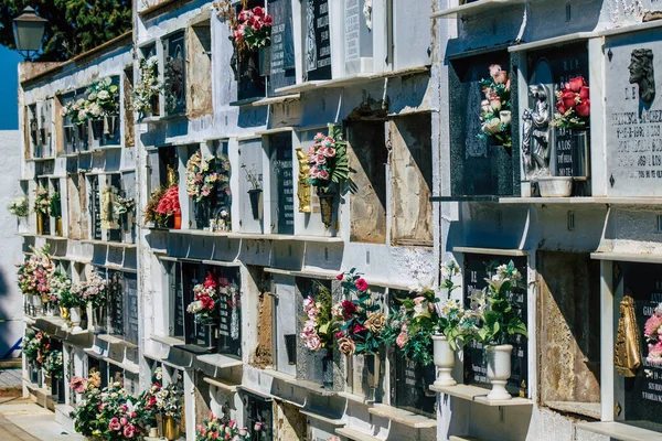 Sevilla Spanje September 2021 Typische Graven Een Christelijke Begraafplaats Van — Stockfoto