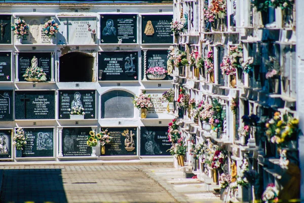 Sevilha Espanha Setembro 2021 Típicas Sepulturas Cemitério Cristão Município Carmona — Fotografia de Stock