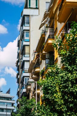 Seville İspanya 22 Eylül 2021 İspanya 'nın güneyinde, sembolik şehir ve Endülüs Bölgesi' nin başkenti Sevilla şehrinde yer alan bina.