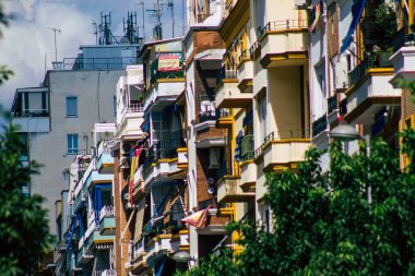 Seville İspanya 22 Eylül 2021 İspanya 'nın güneyinde, sembolik şehir ve Endülüs Bölgesi' nin başkenti Sevilla şehrinde yer alan bina.