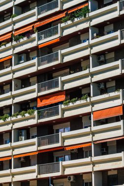 Seville İspanya 22 Eylül 2021 İspanya 'nın güneyinde, sembolik şehir ve Endülüs Bölgesi' nin başkenti Sevilla şehrinde yer alan bina.