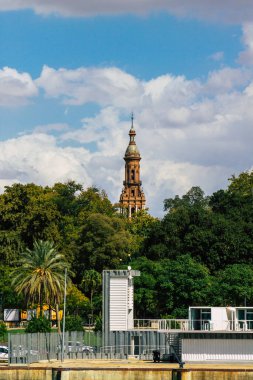 Seville İspanya 22 Eylül 2021 Sevilla şehri, sembolik şehir ve Endülüs Bölgesi 'nin başkenti, İspanya' nın güneyinde.