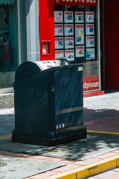 Séville Espagne Septembre 2021 Conteneur Ordures Dans Les Rues Séville — Photo