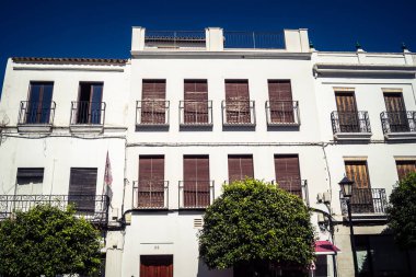 Carmona, İspanya, 11 Ekim 2025 Sokakları ve tarihi şehir merkezi Carmona 'nın dar ve pitoresk sokaklardan oluşan şehir manzarası.