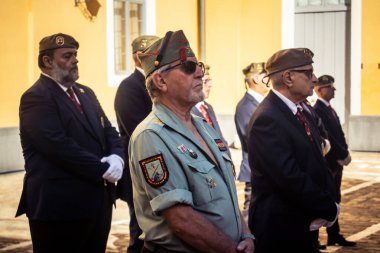 Seville, İspanya, 25 Ekim 2025. İspanyol Silahlı Kuvvetleri 9. Piyade Alayı 