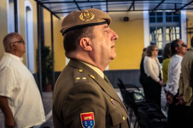 Seville, İspanya, 25 Ekim 2025. İspanyol Silahlı Kuvvetleri 9. Piyade Alayı 