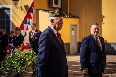 Seville, İspanya, 25 Ekim 2025. İspanyol Silahlı Kuvvetleri 9. Piyade Alayı 