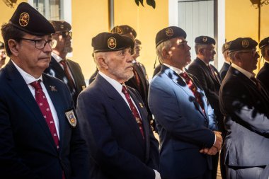 Seville, İspanya, 25 Ekim 2025. İspanyol Silahlı Kuvvetleri 9. Piyade Alayı 