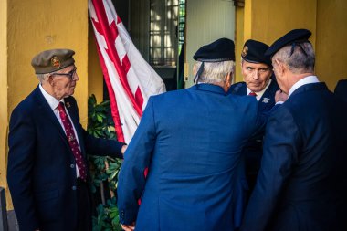 Seville, İspanya, 25 Ekim 2025. İspanyol Silahlı Kuvvetleri 9. Piyade Alayı 