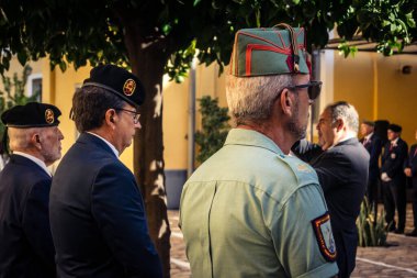 Seville, İspanya, 25 Ekim 2025. İspanyol Silahlı Kuvvetleri 9. Piyade Alayı 