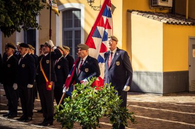 Seville, İspanya, 25 Ekim 2025. İspanyol Silahlı Kuvvetleri 9. Piyade Alayı 