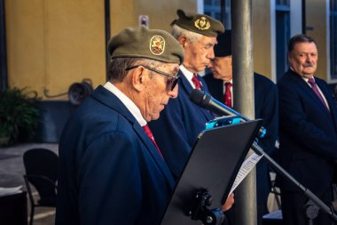 Seville, İspanya, 25 Ekim 2025. İspanyol Silahlı Kuvvetleri 9. Piyade Alayı 