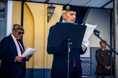 Seville, İspanya, 25 Ekim 2025. İspanyol Silahlı Kuvvetleri 9. Piyade Alayı 