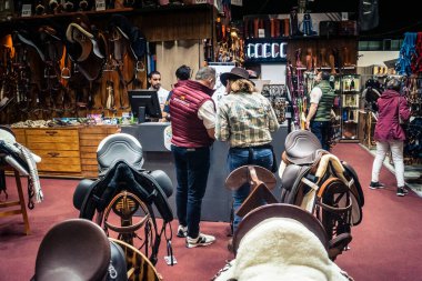 Seville, İspanya, 20 Kasım 2025 Uluslararası At Fuarı, 18-23 Kasım tarihleri arasında Sevilla 'da. 350 'den fazla üreticisi olan İspanyol atları dünyanın en büyük sergisi..