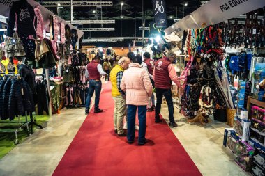 Seville, İspanya, 20 Kasım 2025 Uluslararası At Fuarı, 18-23 Kasım tarihleri arasında Sevilla 'da. 350 'den fazla üreticisi olan İspanyol atları dünyanın en büyük sergisi..