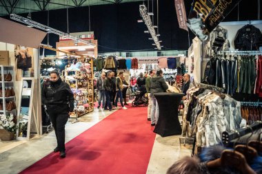 Seville, İspanya, 20 Kasım 2025 Uluslararası At Fuarı, 18-23 Kasım tarihleri arasında Sevilla 'da. 350 'den fazla üreticisi olan İspanyol atları dünyanın en büyük sergisi..