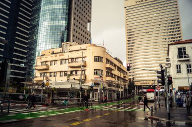 Tel Aviv, İsrail, 29 Aralık 2025. Tel Aviv 'in şehir manzarası ve sokak manzarası antik tarih ve modern gelişimin eşsiz bir karışımını sergiliyor..