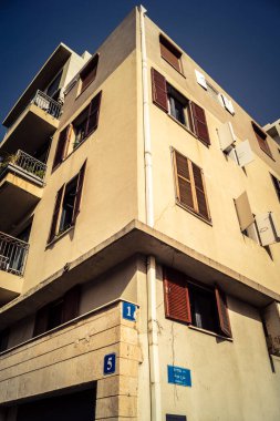 Tel Aviv, İsrail, 23 Ocak 2026 Cityscape, şehrin eşsiz mimari mirasını gösteriyor. Tarihi Bauhaus 'tan modern konut tasarımlarına kadar uzanan bu yapılar.