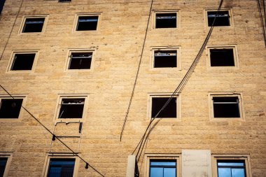 Hebron, Batı Şeria, 30 Ocak 2026 Şehir Cephesi ve Hebron şehir merkezindeki geleneksel taş binalar. Şehrin mimari manzarası ve konutlarının ayrıntılı görünümü.