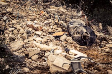 Tarqiyah, Batı Şeria, 1 Şubat 2026: İsrail İşgal Kuvvetleri (IOF) tarafından yıkılan bir Filistin evinin enkazı ve enkazı. Sivil altyapı yıkımının belgelenmesi.