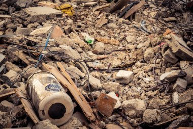 Tarqiyah, Batı Şeria, 1 Şubat 2026: İsrail İşgal Kuvvetleri (IOF) tarafından yıkılan bir Filistin evinin enkazı ve enkazı. Sivil altyapı yıkımının belgelenmesi.