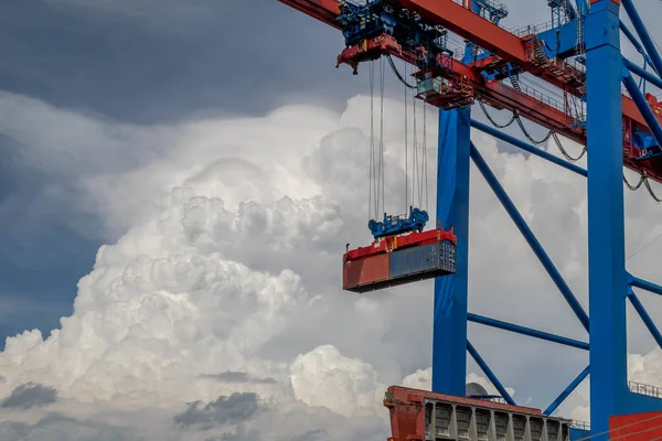 Vista Aerea Container Terminal Amburgo Germania Europa — Foto Stock