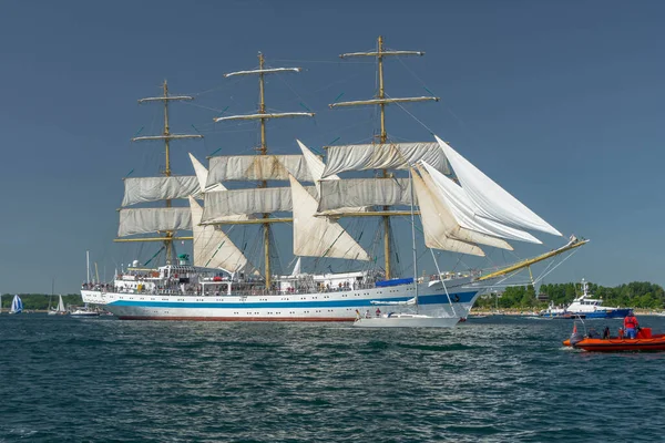 Windjammer Parade Traditional Sailors Kiel Week Kiel Schleswig Holstein Germany — Stock Photo, Image