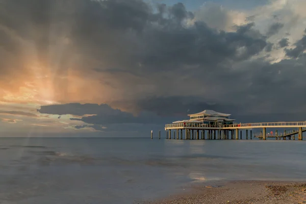 Beach Great Sunset Schleswig Holstein Germany — Stock Photo, Image