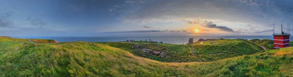 파노라마의 Lummenfelsen Rock Lange Anna Heligoland Island Helgoland Schleswig Holstein — 스톡 사진