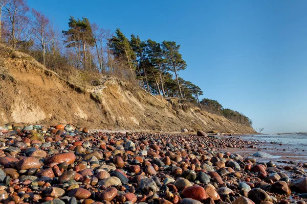 Skalnatý Břeh Baltského Moře — Stock fotografie