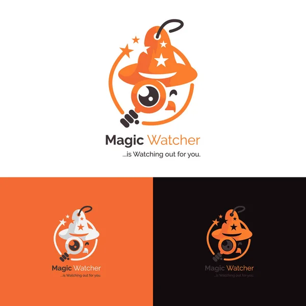 Magic Watcher Logotypen Logotyp Mall — Stock vektor