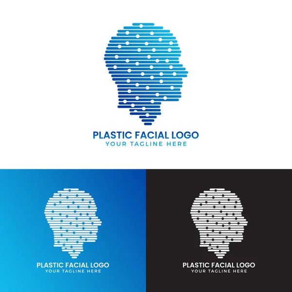Plastik Yüz Logosu - Logo Şablonu.