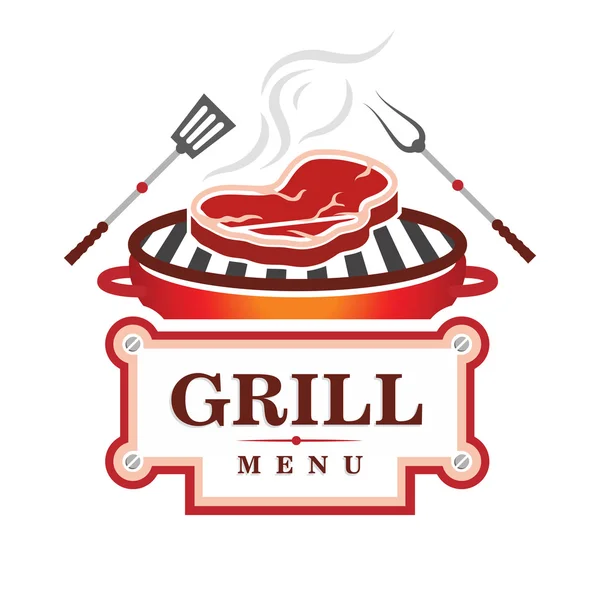 Grill meny design — Stock vektor