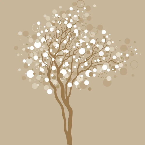 Vánoční strom s světelné bubliny — Stockový vektor