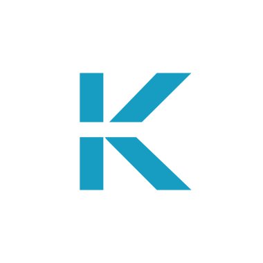 K harfi logo simgesi tasarımı