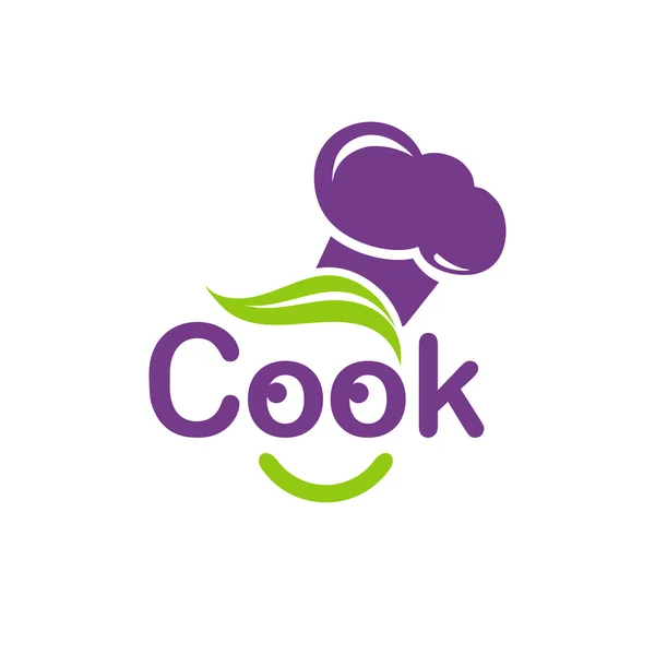 Chef cocina logo diseño plantilla — Vector de stock