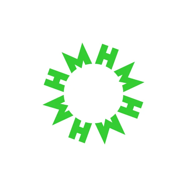 Логотип монограммы MH — стоковый вектор