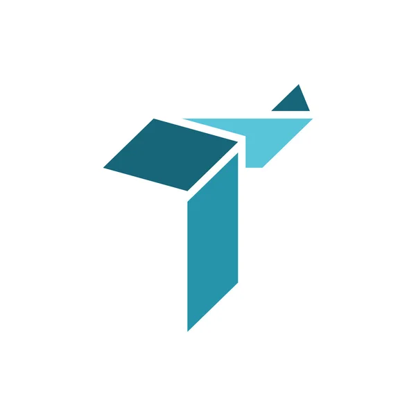 Buchstabe t Logo Design — Stockvektor