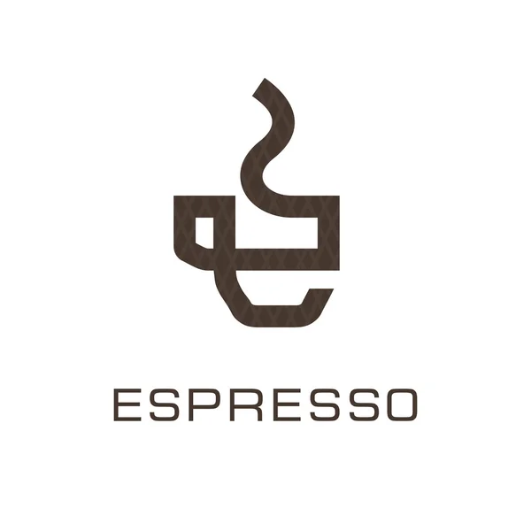 Café kreatywnych logo zmodyfikowany kawy filiżanki — Wektor stockowy