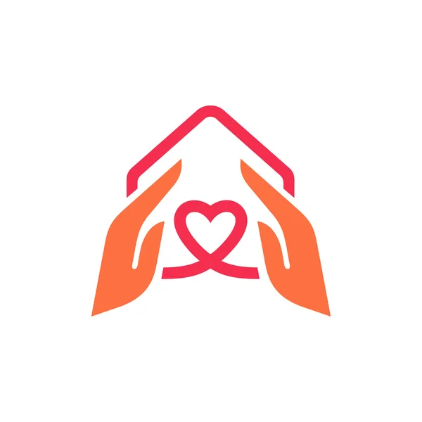 Välgörenhet logo designmall — Stock vektor
