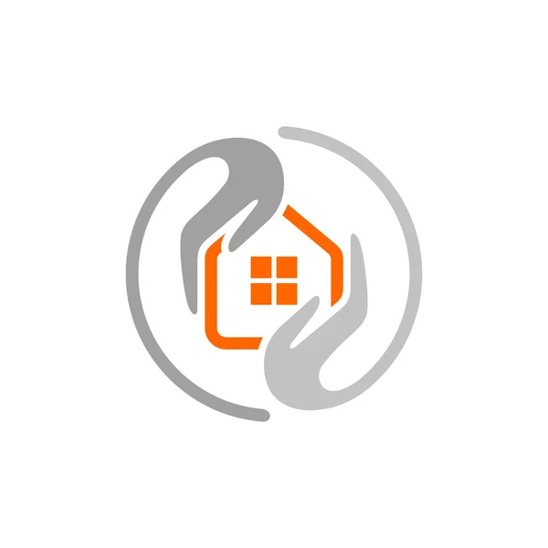 Home Care Servicio de limpieza logo idea . — Vector de stock