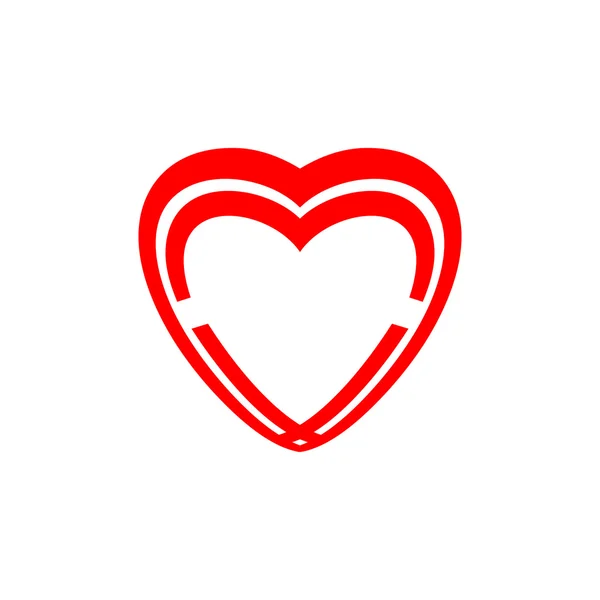 Cuore logo design . — Vettoriale Stock