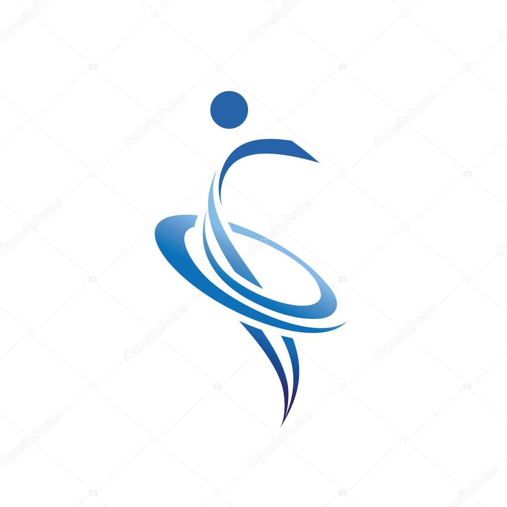Vector Sport People Logo. People Logo Design Template.