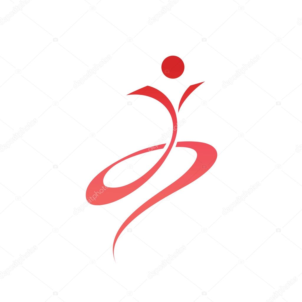 Vector Sport People Logo. People Logo Design Template.