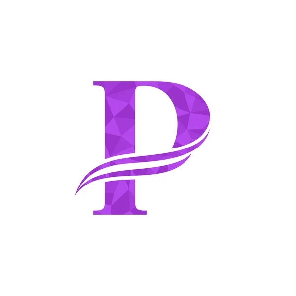P harfi logo simge tasarım şablonu.