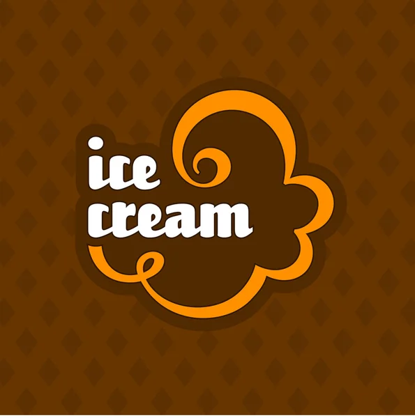 Ice cream label — Stock Vector